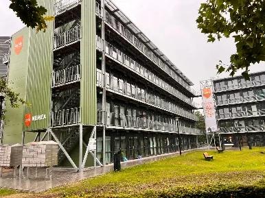 Exterior elevation of the Nijmegen student accommodation building