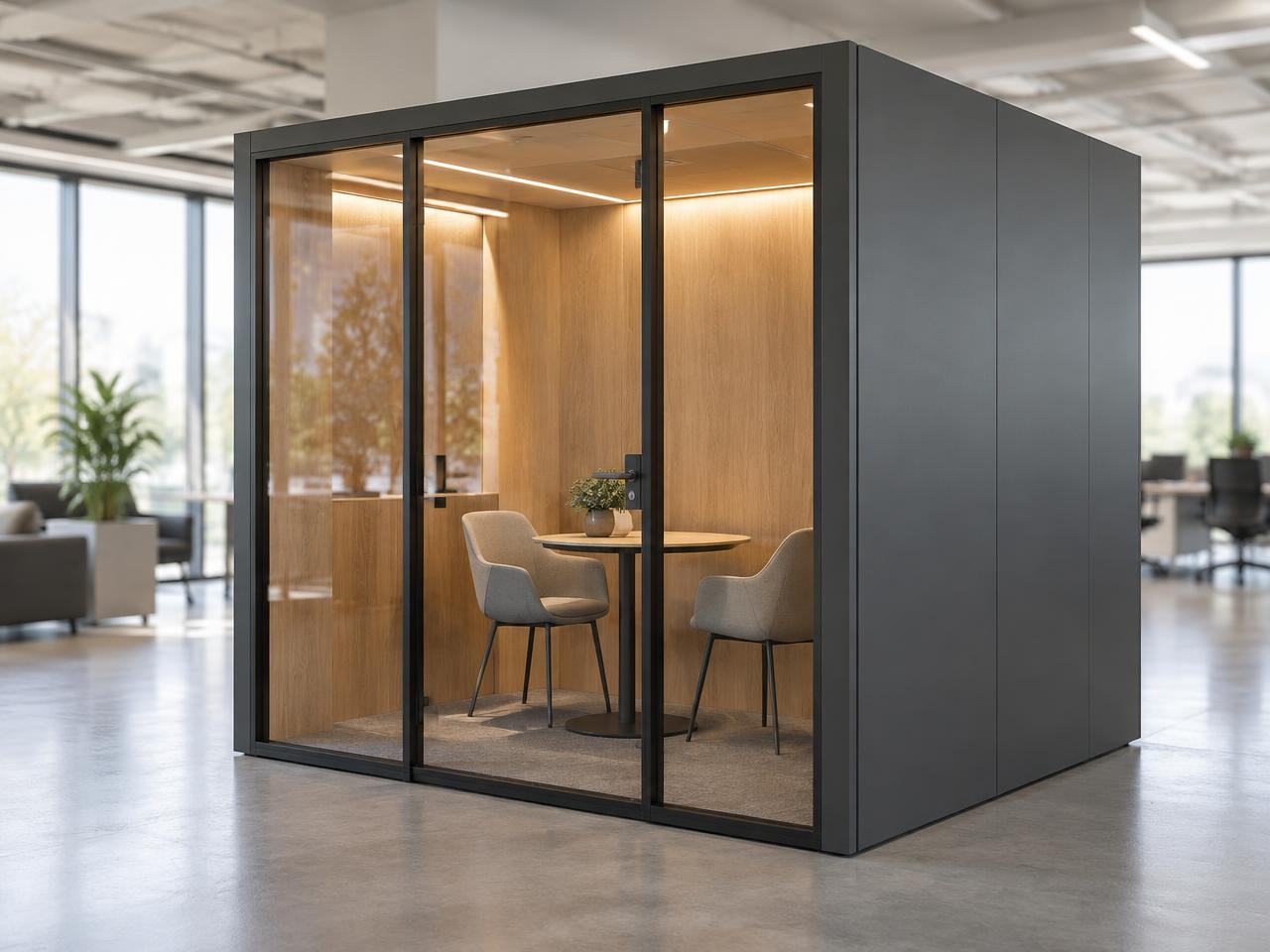 Adacon Duo office pod with concealed external cladding