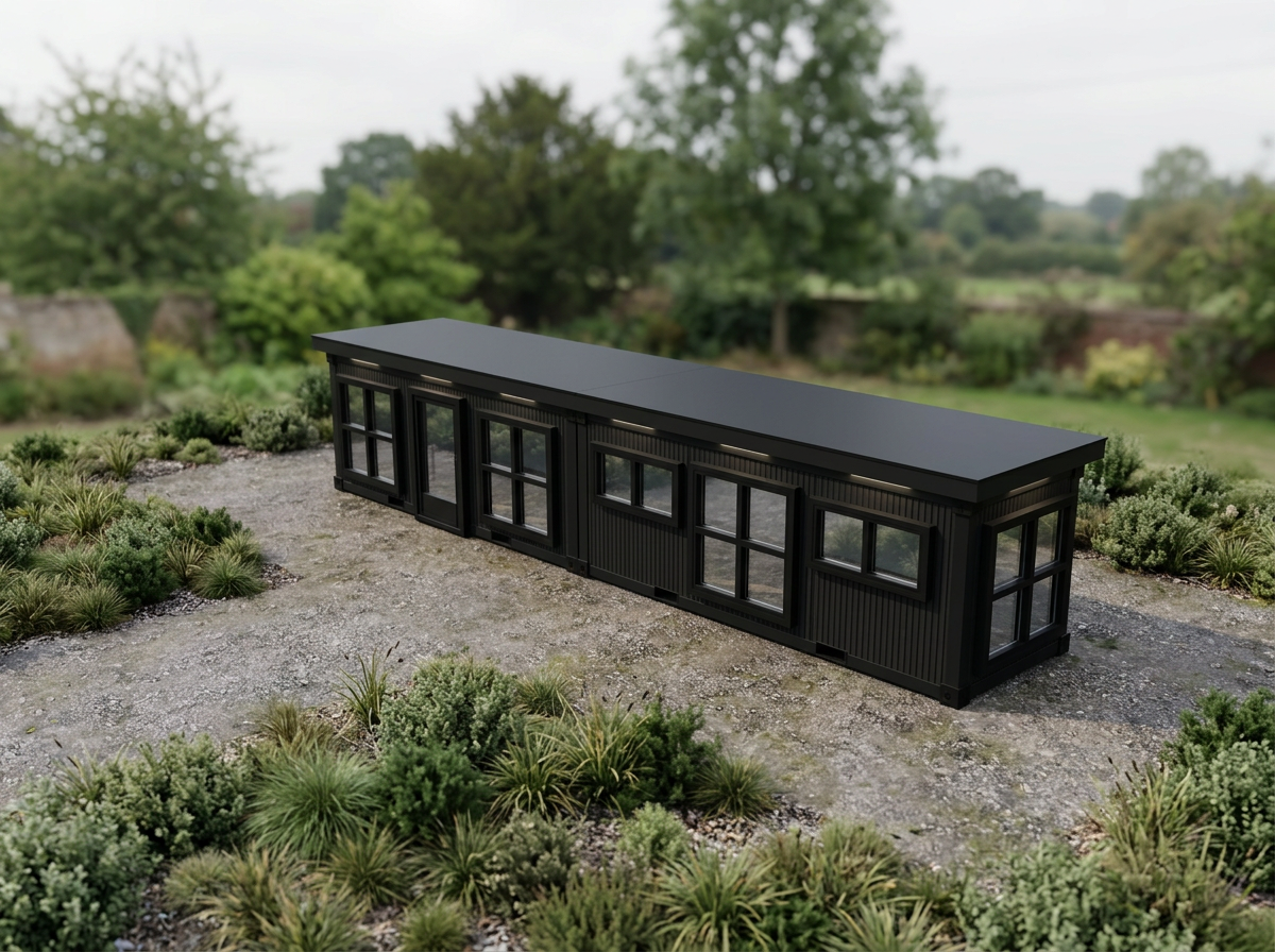 Contemporary Black Buildings — Adacon modular building